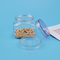 ล้าง 211 # ฝาเกลียว Pet Cookie Jar รูปทรงสี่เหลี่ยมภาชนะบรรจุอาหารพลาสติก 380ml