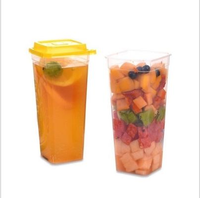 ขายร้อน 500ml boba bubble พลาสติก pp ถ้วย 24 ออนซ์ถ้วยพลาสติกสแควร์ pp cup