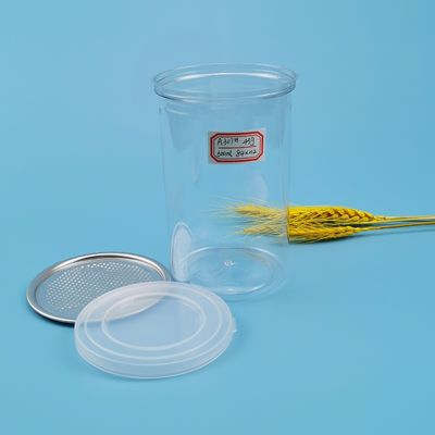 กระป๋องอาหารพลาสติกทรงกระบอกทรงตรง 83 มม. พร้อมฝา Colorfull